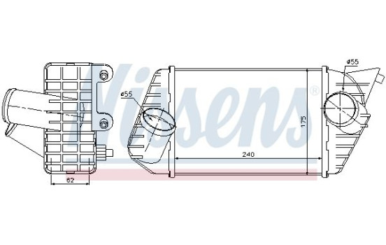 Intercooler, échangeur 96700 Nissens, Image 2