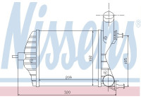 Intercooler, échangeur 96703 Nissens