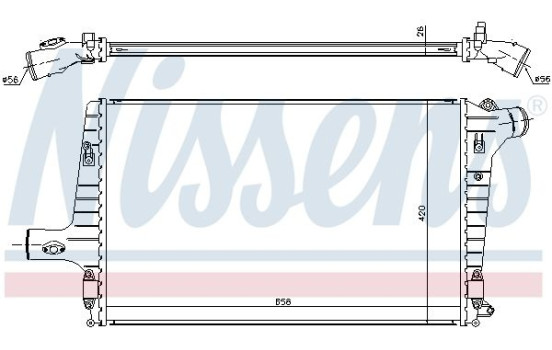 Intercooler, échangeur 96706 Nissens, Image 2