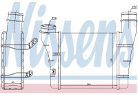 Intercooler, échangeur 96707 Nissens