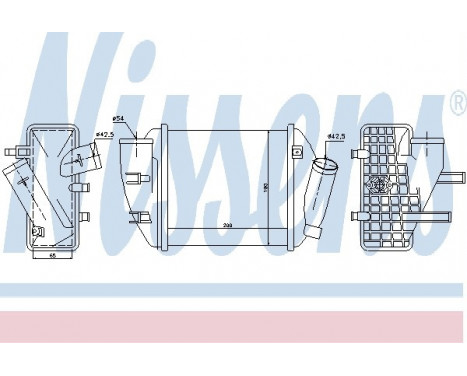 Intercooler, échangeur 96708 Nissens