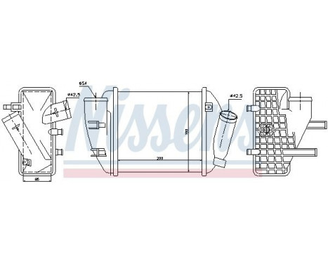 Intercooler, échangeur 96708 Nissens, Image 2