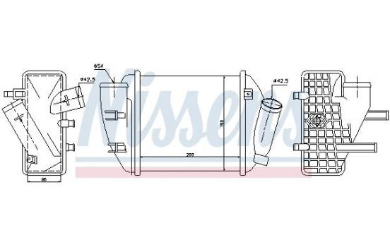 Intercooler, échangeur 96708 Nissens, Image 2