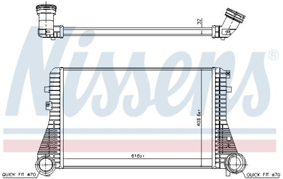 Intercooler, échangeur 96715 Nissens, Image 6