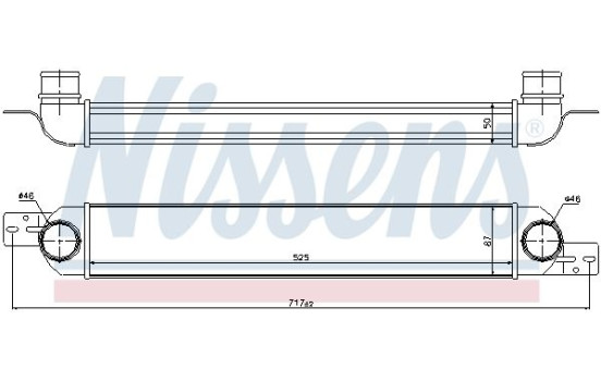 Intercooler, échangeur 96717 Nissens, Image 2