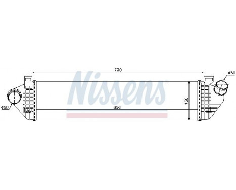 Intercooler, échangeur 96721 Nissens, Image 3