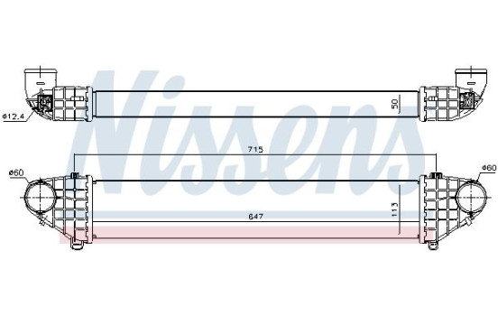 Intercooler, échangeur 96722 Nissens, Image 3