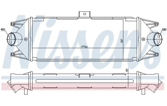 Intercooler, échangeur 96727 Nissens, Image 3