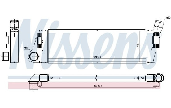 Intercooler, échangeur 96728 Nissens, Image 3