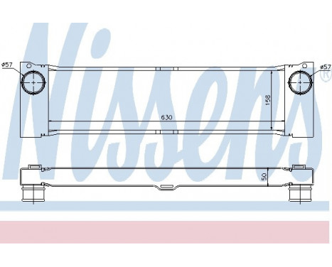 Intercooler, échangeur 96729 Nissens, Image 2