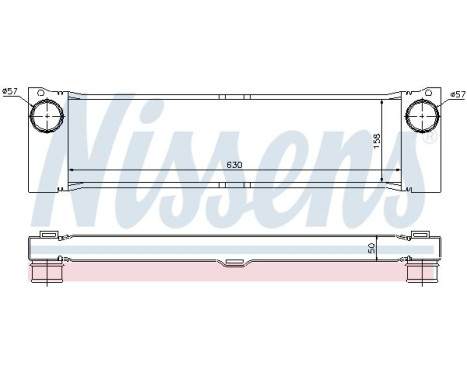 Intercooler, échangeur 96729 Nissens, Image 3