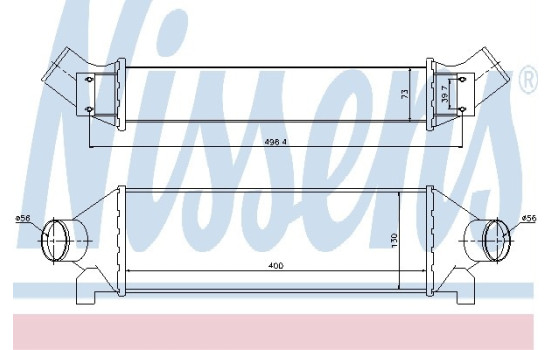 Intercooler, échangeur 96732 Nissens, Image 2