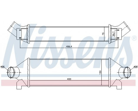 Intercooler, échangeur 96732 Nissens, Image 3