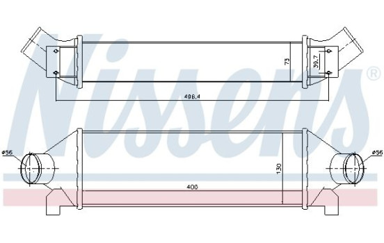 Intercooler, échangeur 96732 Nissens, Image 3