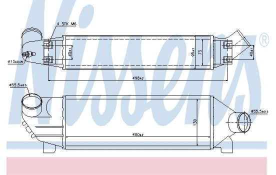 Intercooler, échangeur 96733 Nissens, Image 2