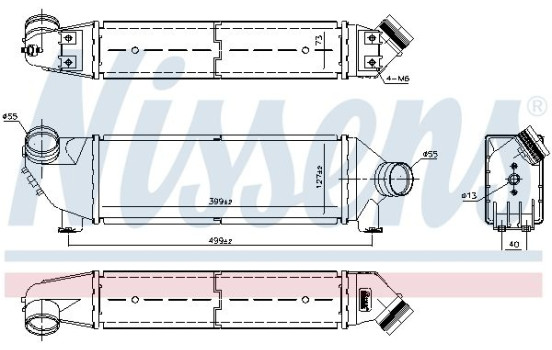 Intercooler, échangeur 96733 Nissens, Image 7