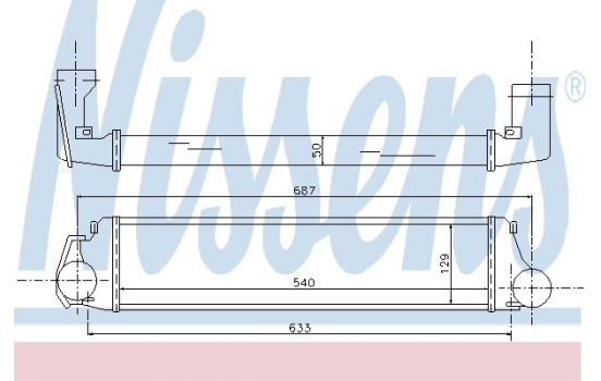 Intercooler, échangeur 96741 Nissens, Image 2