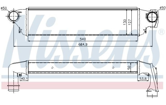 Intercooler, échangeur 96741 Nissens, Image 3