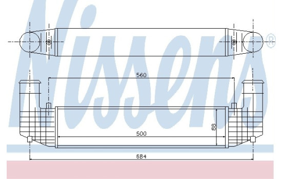 Intercooler, échangeur 96750 Nissens, Image 2