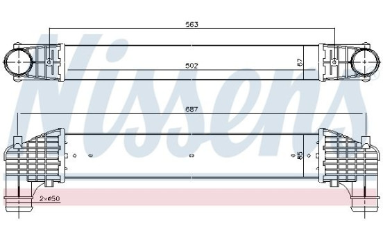 Intercooler, échangeur 96750 Nissens, Image 3