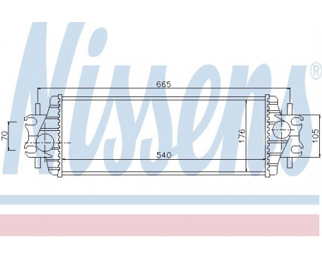 Intercooler, échangeur 96762 Nissens, Image 2