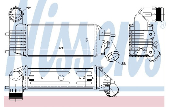 Intercooler, échangeur 96765 Nissens, Image 2