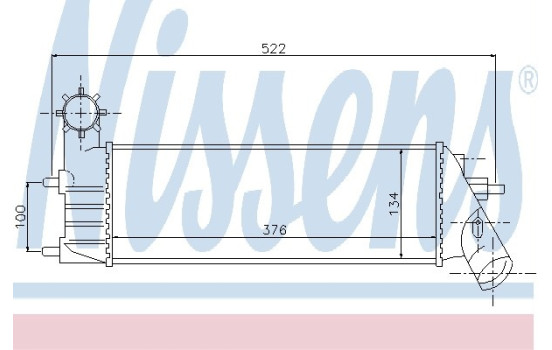 Intercooler, échangeur 96766 Nissens, Image 2