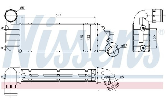 Intercooler, échangeur 96766 Nissens, Image 3