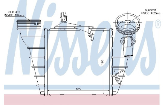 Intercooler, échangeur 96773 Nissens, Image 2