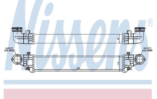 Intercooler, échangeur 96785 Nissens, Image 2