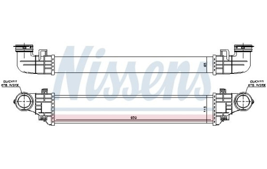 Intercooler, échangeur 96785 Nissens, Image 3