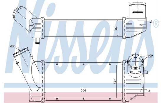 Intercooler, échangeur 96790 Nissens, Image 2
