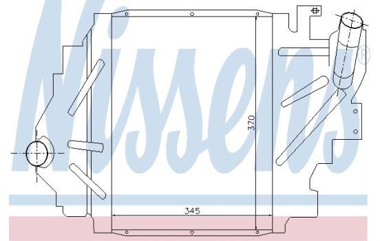 Intercooler, échangeur 96791 Nissens, Image 2