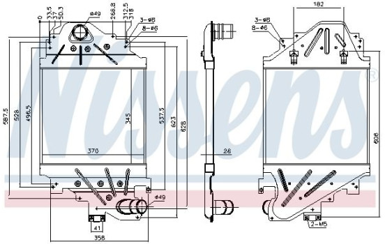 Intercooler, échangeur 96791 Nissens, Image 3