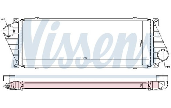 Intercooler, échangeur 96842 Nissens, Image 3