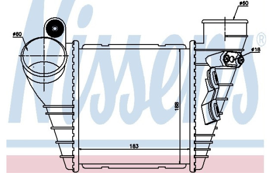 Intercooler, échangeur 96847 Nissens, Image 2