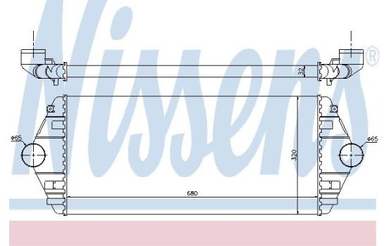 Intercooler, échangeur 96849 Nissens, Image 2