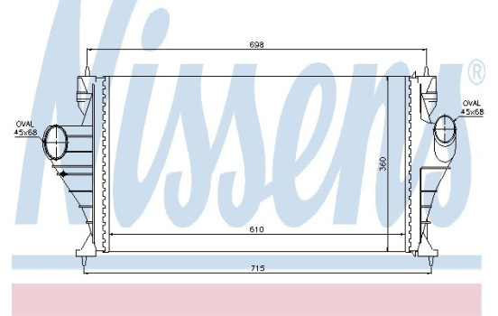 Intercooler, échangeur 96853 Nissens, Image 2