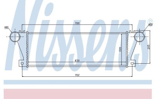 Intercooler, échangeur 96857 Nissens, Image 2