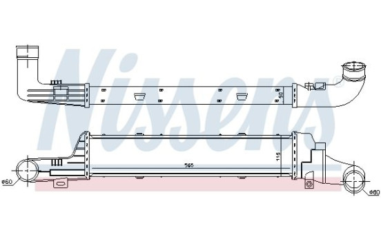 Intercooler, échangeur 96861 Nissens, Image 3