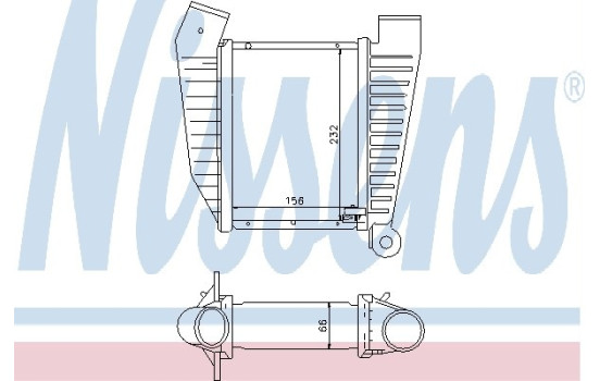 Intercooler, échangeur 96864 Nissens, Image 2