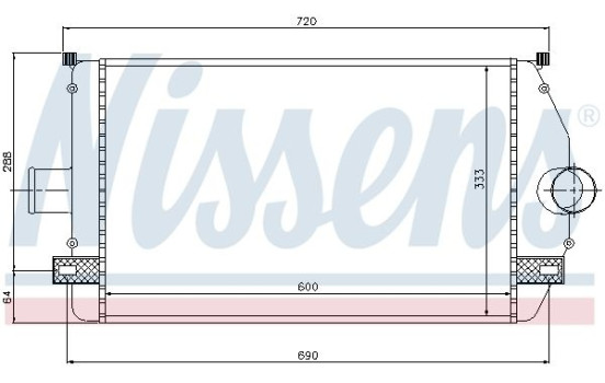 Intercooler, échangeur 96866 Nissens, Image 2