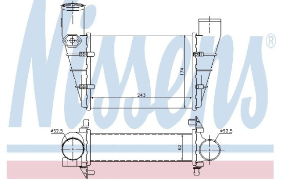 Intercooler, échangeur 96896 Nissens, Image 2