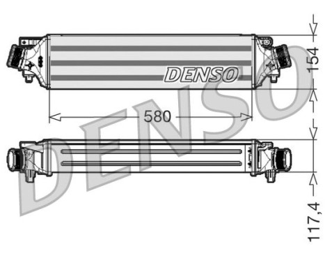 Intercooler, échangeur DIT01002 Denso
