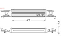 Intercooler, échangeur DIT01007 Denso