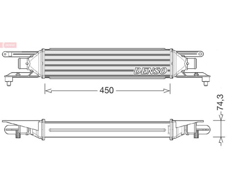 Intercooler, échangeur DIT01007 Denso