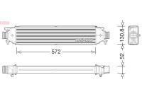 Intercooler, échangeur DIT01008 Denso