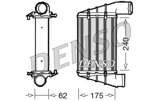 Intercooler, échangeur DIT02001 Denso