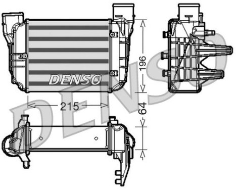 Intercooler, échangeur DIT02002 Denso