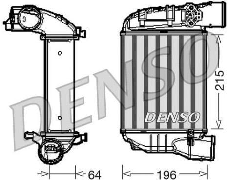 Intercooler, échangeur DIT02003 Denso
